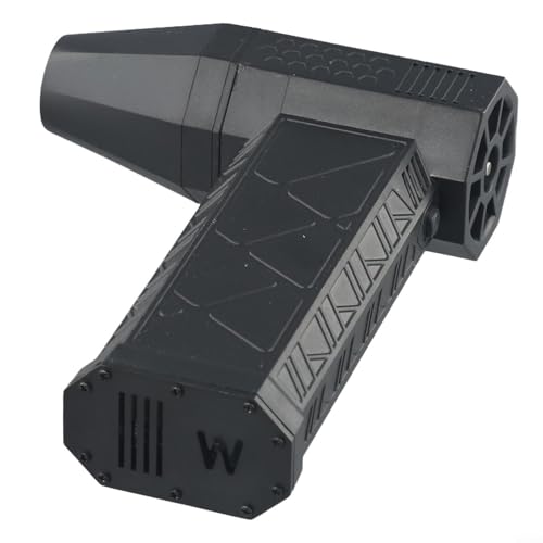 Sumsoctober Potente ventilador turbo portátil con luz LED, motor de 130.000 rpm, velocidad de viento de 52 m/s (negro)
