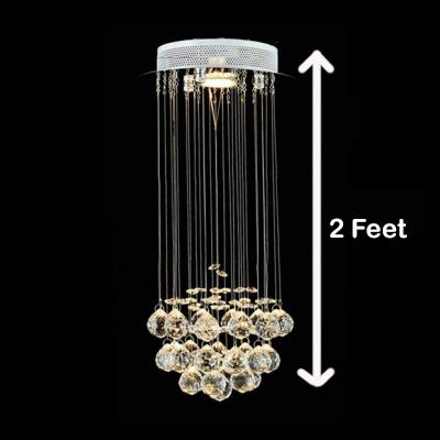 Discount4product Crystal Modern Chandeliers Lighting Led Ceiling Light Pendant Bulb Light Fixture Flush Mount For Hallway Bedroom Living Room Kitchen 30 Cm Width 1 7 Feet Height Buy Online In Belize