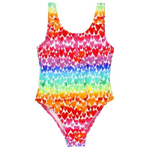 Boboli Bañador Niña- Traje de Baño de una Pieza - para la Piscina y la Playa - Ropa de Regalo - para niñas y Adolescentes de 6 años a 12 años (10 años, Estampado Corazones)