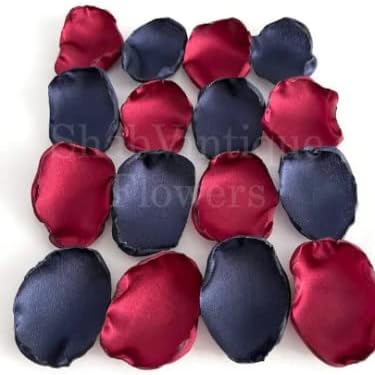 Wedding Bridal Baby Shower Decor Navy Blue Maroon Mix of 100 Flower Petals