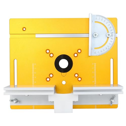 Placa de inserción de mesa de enrutador de aluminio, sistema de enrutador de metal, mesa de enrutador de bricolaje para bancos de carpintería, placa de enrutador, herramientas de madera, fresadora y