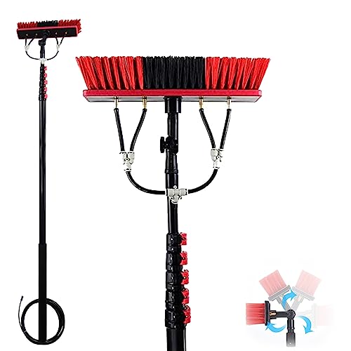 Brosse télescopique à eau avec tête de 35 cm pour lavage haute portée jusqu'à 6 m