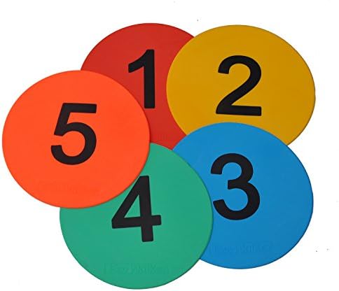 Eco Walker 8inch Numbered Floor Spot Markers Set of 5 (1-5)