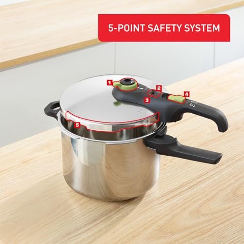 Tefal Secure 5 Trendy Snelkookpan - 6 litres - met stoommand (P2580702)