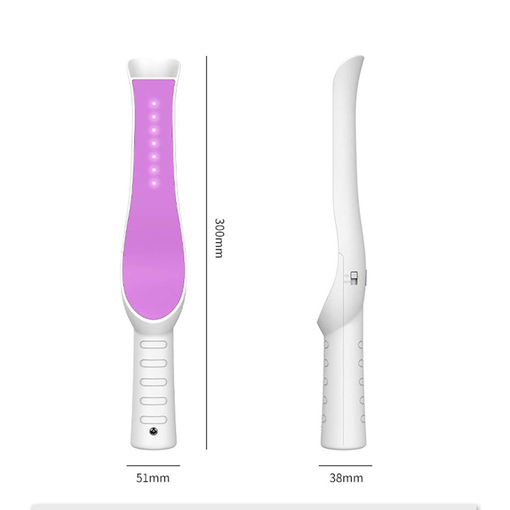 Lámpara de desinfección portátil UVC Varita desinfectante de viaje con luz UV, lámpara de esterilización UV portátil para mascotas, hogar, oficina, hotel, automóvil,Gris