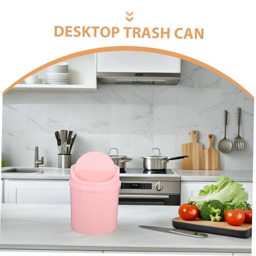 IMIKEYA Mini-mülleimer Für Den Schreibtisch Mit Schwingdeckel: Kompakter Abfalleimer Mit 2 L Fassungsvermögen Für Büro, Schlafzimmer Und Schminktisch, Kleiner Müllbehälter Für Den – Bild 8