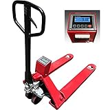 PEC Pallet Jack Truck with Build-in Scale, 5000lbs Capacity, 48' Standard Fork, Fully Assembled for Heavy-Duty Industrial and Warehouse… (Without Printer)
