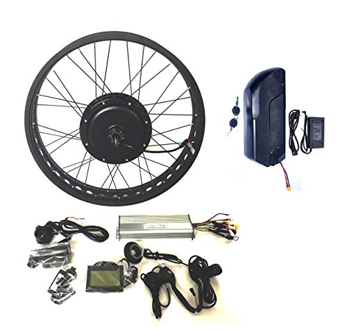 48V1000W Hub Motor EBike Bicicleta ELÉCTRICA KIT DE CONVERSIÓN 4.0 Fat Rim + LCD + Tire Theebikemotor (24" x 4.0 Fat Front Wheel)