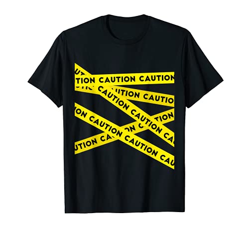 CAUTION!! Graphic Caution Tape Warning T-Shirt