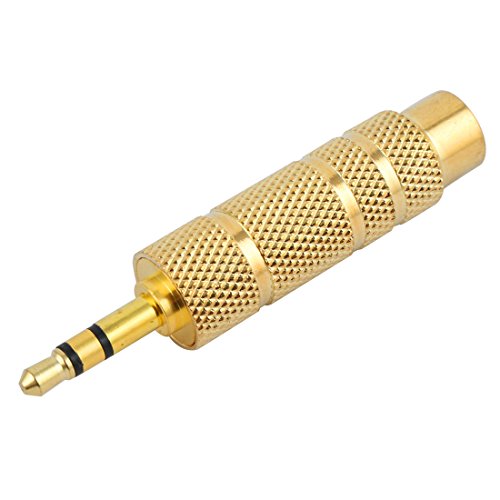 Adaptador uxcell 3.5mm macho a 6.25mm hembra miniatura 1