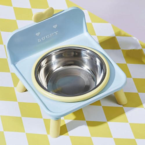 Erhöhte Katzennäpfe | Wasserspender für Haustiere mit Ständer, rutschfester Katzen- Wassernapf | für Tierarzt, Zuhause, Schlafzimmer, Küche, Wohnzimmer, Balkon, Wohnung, Schlafsaal-2