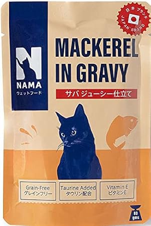 Amazon Nama グレービー ジューシー仕立て 80g 猫 ウェット キャットフード タウリン配合 ビタミンe 水分補給 グレインフリー 人工保存料無添加 全3フレーバー 贅沢 サバ Nama ウェット 通販