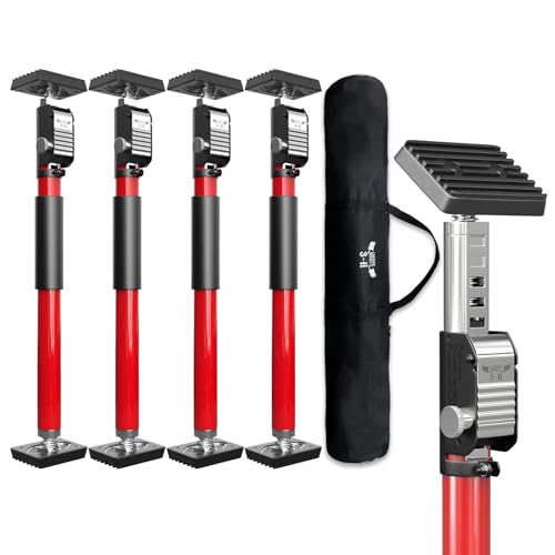Étai télescopique réglable 40-62 cm 3-H en acier épais pour blocage de porte, lot de 4