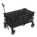 Produktbild SONGMICS Bollerwagen, aluminium, bis 150 kg belastbar, faltbarer Bollerwagen für den Garten, strandwagen, Transportwagen, mit 4 Rollen, Stahlbremsen, vom TÜV Rheinland geprüft, schwarz GHT02BK