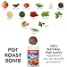 Pot Roast Bombs - 2 Bombs per Jar, feeds 12! InstaBomb Meal Bomb has all herbs and spices for delicious American Pot Roast with over 15 different herbs and spices. Just add water! Set it and forget it! Vegan Friendly. Slow Cooker, Instant Pot, Stove Top.