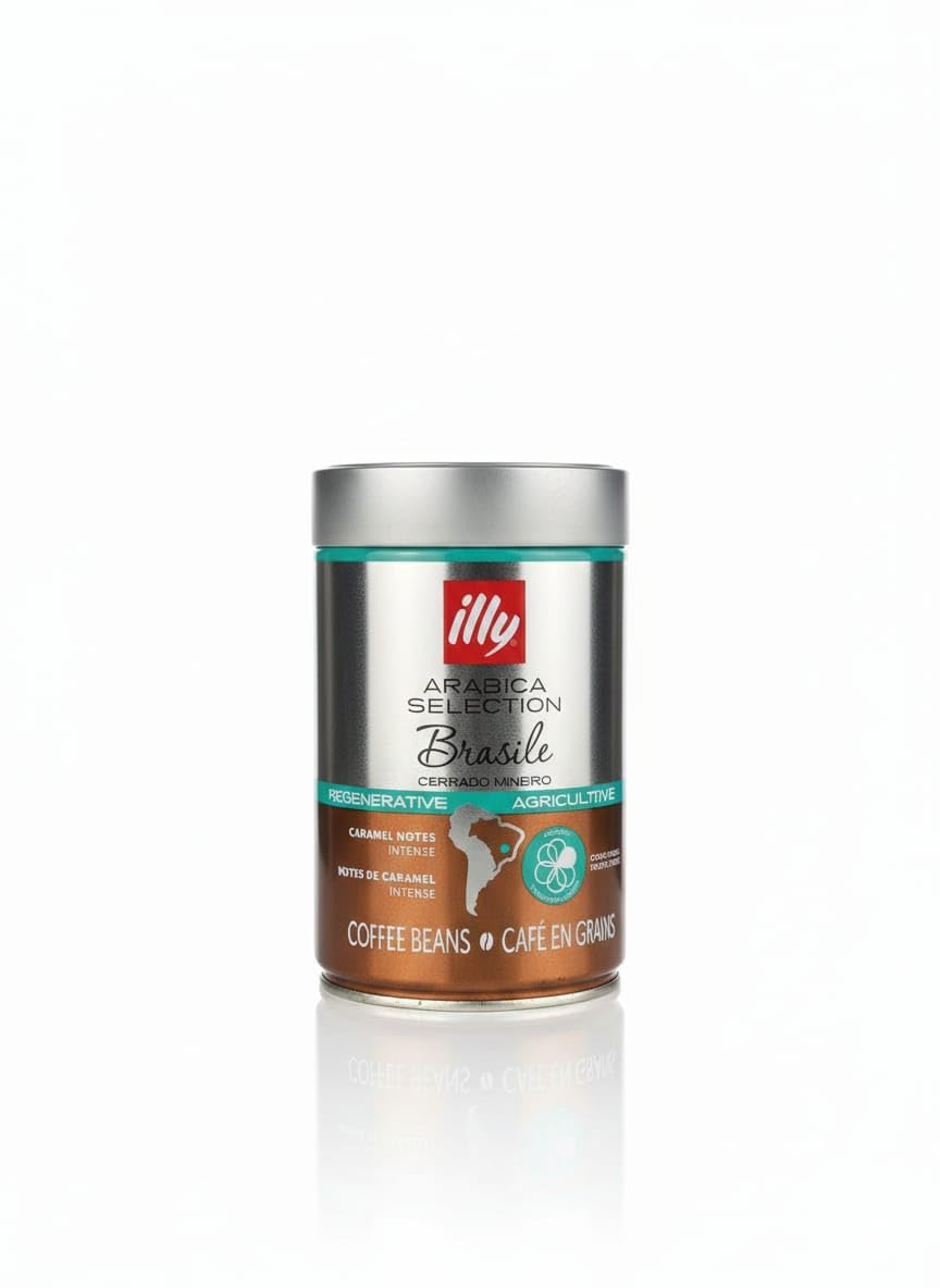 Illy Arabica Selection Brasile Coffee Beans, Cerrado Minero, Caramel Notes, Regenerative Agriculture, 250g-image-2