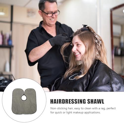 2 piezas capa para tintura y corte de cabello negra miniatura 3