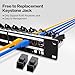 PBAEGAV Patch Panel 48 Port with Cat6A Keystone Jack【EC Listed】 UTP with Cable Management and Support Bar for 10 Gigabit Ethernet 110 or Krone Impact Tools Compatible(CAT6A,48Port