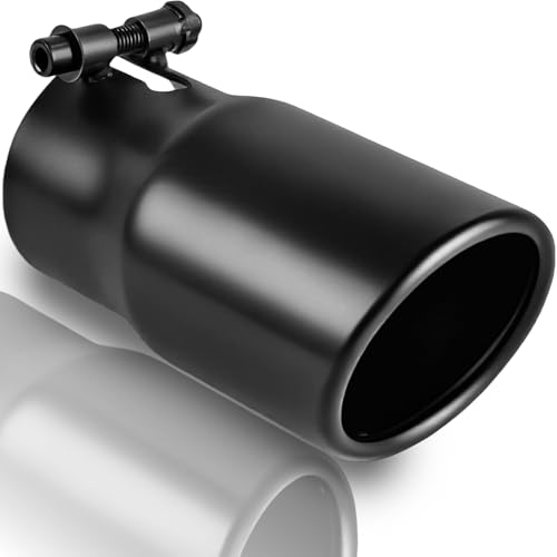 Image of Exhaust Tip, 2.5 inchInlet 3 inch Outlet 6 inch Length Powder Coated Stainless