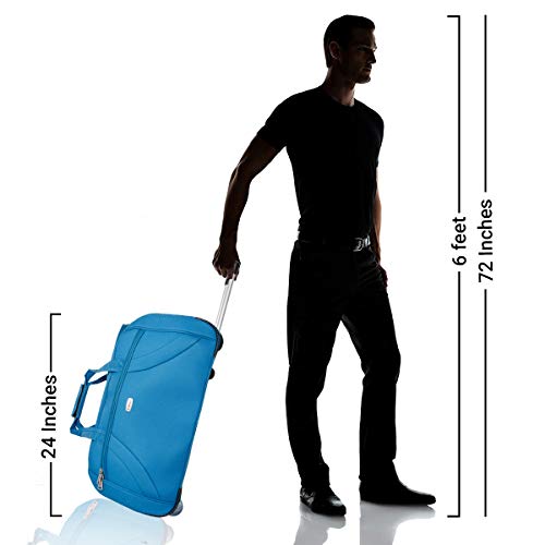 Image of Timus Club Mumbai 65 CM Ocean Blue 2 Wheel Duffle Trolley Travel Bag for Women and Men