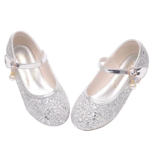 Little Girl's Adorable Mary Jane Ballerina Ballet Flats Sparkle Wedding Party Flower Girl Princess Dress Shoes for Kids