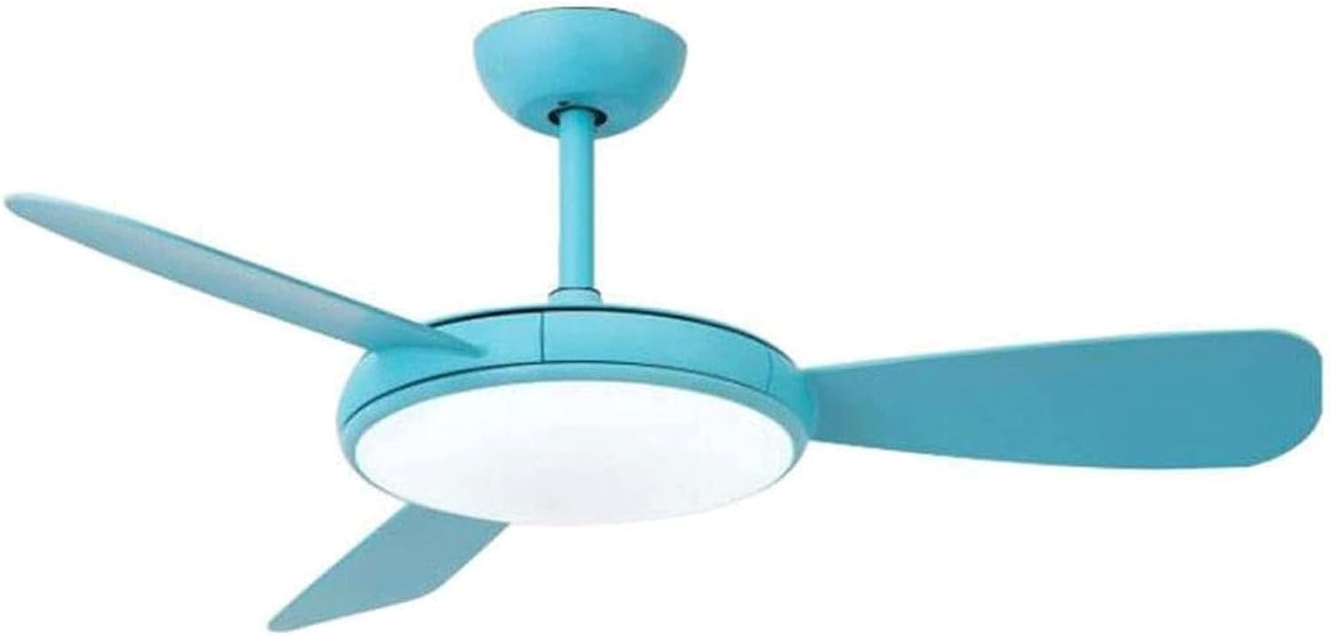 HXYSXHJUO Ceiling Fan Light with Lights Remote Led Lamp Acrylic Leaf Pendant Restaurant 36 Inches Home Decoration(Color:Blue,Size:45inch)