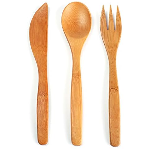 TO GO WARE Bamboo Fork Knife Spoon Set, 1 EA Cover