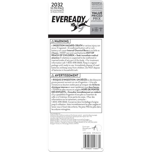10-Pk Eveready 2032 Coin Batteries - image 7