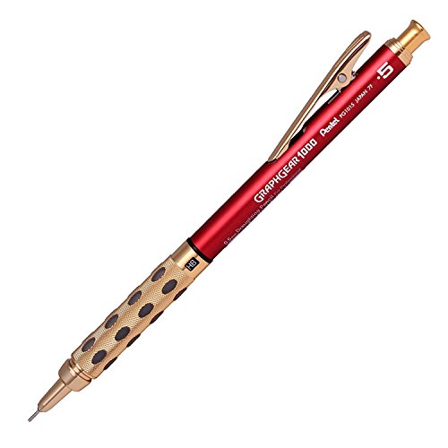 Pentel Graphgear 1000 Gold Limited Edition Mechanical Pencil (PG1015LG) Ain Lead (Red)