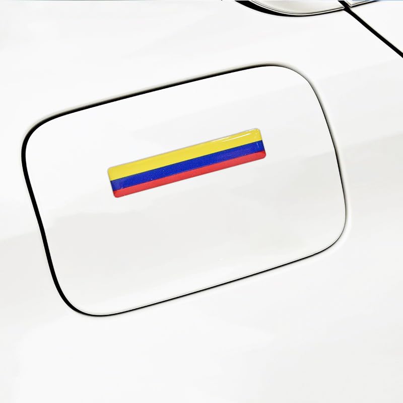 Colombia Flag 3D Epoxy Car Stickers, Reflective, 4-Pack for Cars, Motorcycles, Helmets, Laptops, & More – Premium Quality Vehicle Accessory, Durable Colombian Pride Accessories
