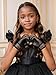 LATTEMARMALATTE Girls’ Wrist-Length Fishnet Flower Gloves – Dressy Accessory for Weddings, Prom Outfits, Halloween Parties & Special Occasions, Black