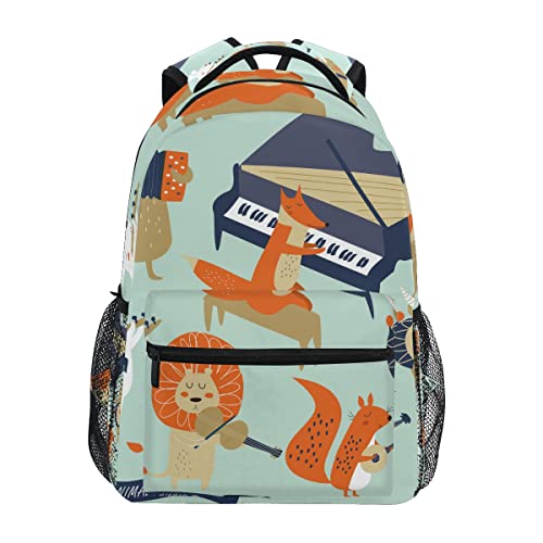 Sac à dos école étudiant grand volume avec motif de piano