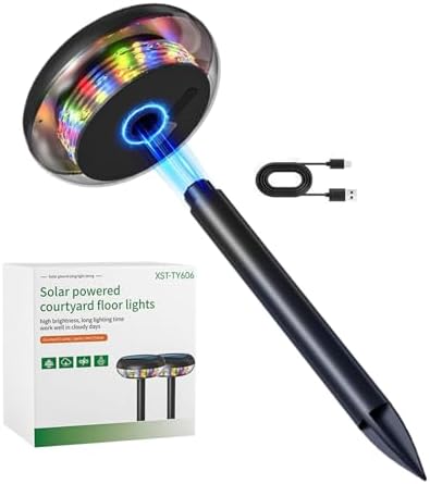 Luces Solares Exteriores Impermeables | Iluminación Ambiental Impermeable De Montaje En Pared,Luces Con Estacas Para Suelo Alimentadas Por Energía Solar – Para Patio Jardín Porche Césped Paisaje Decor