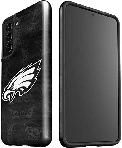 Skinit Pro Phone Case Compatible with Galaxy S21 5G - Officially Licensed NFL Philadelphia Eagles Black & White Design