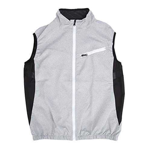 Luqeeg Chaqueta de Aire Acondicionado, Chaleco de Ventilador de Refrigeración Portátil, 3 Niveles Ajustables Ropa con Aire Acondicionado Chaleco Refrigerante con 2 Ventiladores (L)