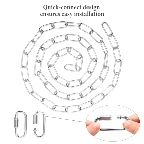 Image of Sangle Soppfy Vingage Canopy Kit and Pendant Light Fixture Chain for Chandelier or Swag Light Fixtures,Maximum Weight of 60 Pounds, 6 feet,Heavy Duty,5 Inches Diameter (Silver)