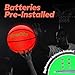 GlowCity Glow in The Dark Basketball - Size 5 Light Up Ball for Girls & Boys Gifts - Red Glow for Outdoor Games - Sports Birthday Gift Ideas for Kids Ages 6 7 8 9 10 - Basketball Gear Accessories