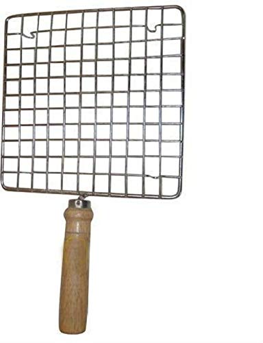 Stainless Steel Wire Roaster Papad Jali Wooden Handle Square With Roasting Net,Papad Jali,Roti Jali,Roaster Stainless Steel Square Roti Grill #TOP3
