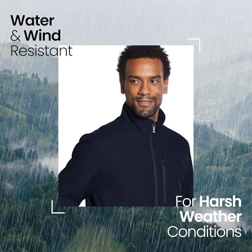 Image of Weatherproof Men's Softshell Jacket - Wind & Water Resistant - Breathable, Lightweight Outdoor Coat