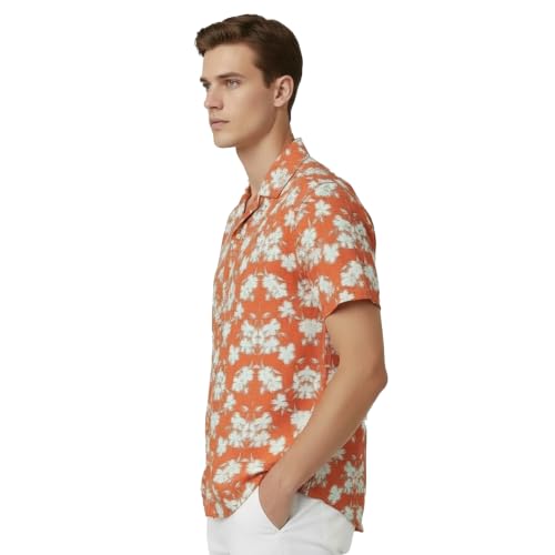 Image of LSD Men's Printed Casual Shirt - Half Sleeve Cuban Collar Regular Fit Trendy Stylish Viscose Shirt for Men, Office Party