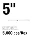 Amram 5-in Loop Lock Fasteners, Fixed Lock Position, Natural, 5,000 Pieces; Used to Attach Tags to Products and Merchandise