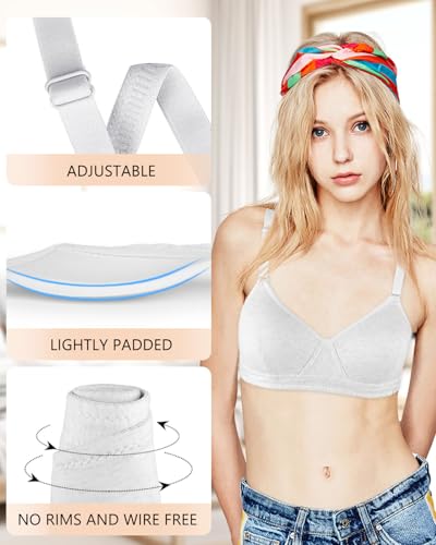 Girls Training Bra Teen Kids Sports Bras 8-10 10-12 12-14 14-16 Lightly Padded Adjustable Straps3