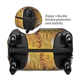 Luggage Cover Protector Suitcase Cover - Funny Countryside Donkey Soft Fashion Uitcase Cover for Luggage, Black, Medium - Image 3