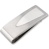 Schmuck-Pur Edelstahl Geldklammer Geldclip Money Clip mit Inlay aus 925/- Silber