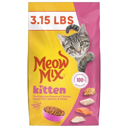 Meow Mix Kitten Lil Nibbles Dry Cat Food for Kittens 3.15 lb. Bag