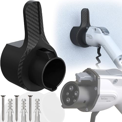 EV Charger Holder, Electric Car J1772 Charger Holder Wall Mount Charging Cable Organizer EV Charger Nozzle Holster Dock, EV Type 1 Plug Holder for J1772 Charger Connector (EVCH-1)