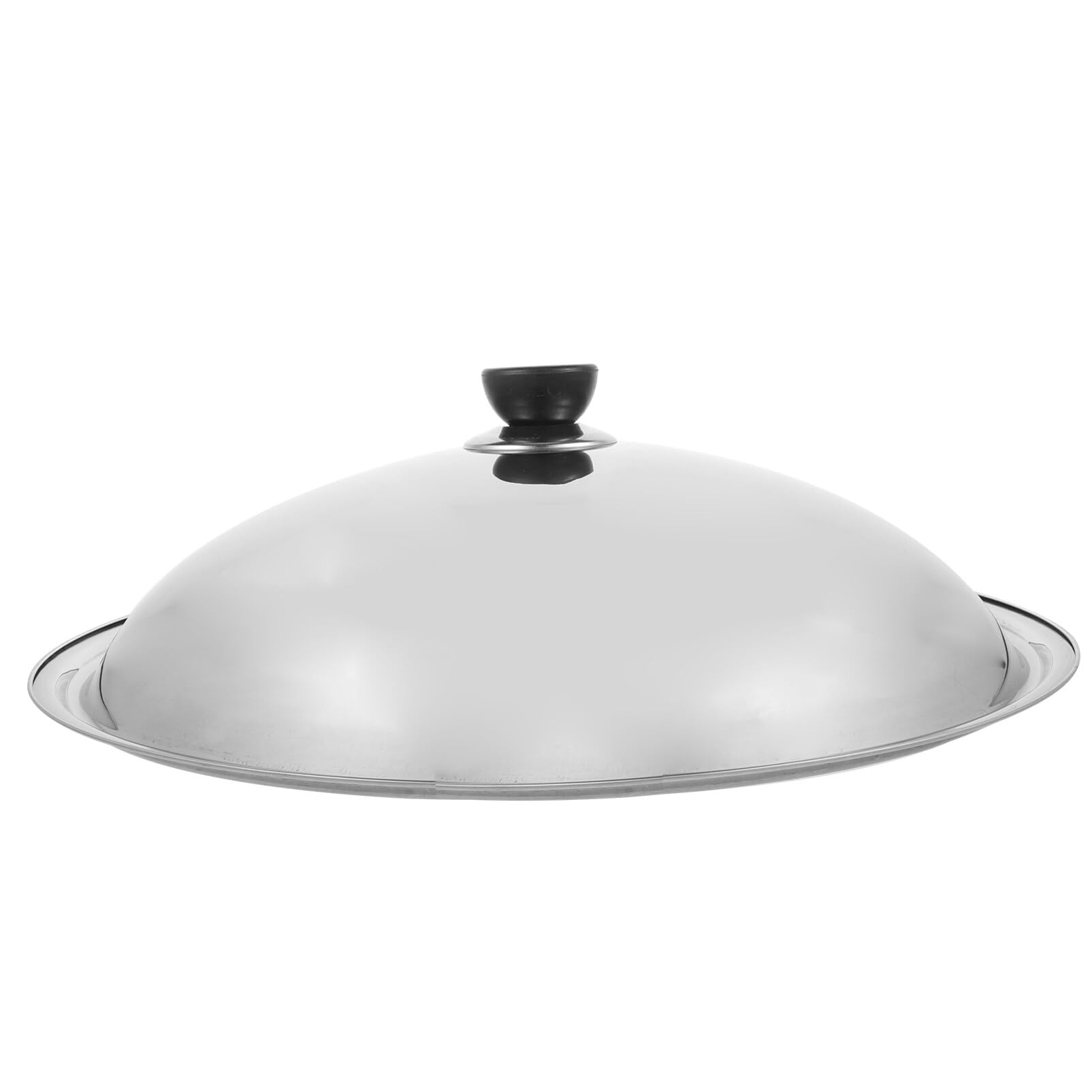 Ryqzovkx Pot Lid Replacement - 38Cm Wok Cover Stainless Steel Pan Cover Fry Pan Lid Cooking Pot Skillets Dome Cookware Cover Protector(38.00X38.00x7.50cm)