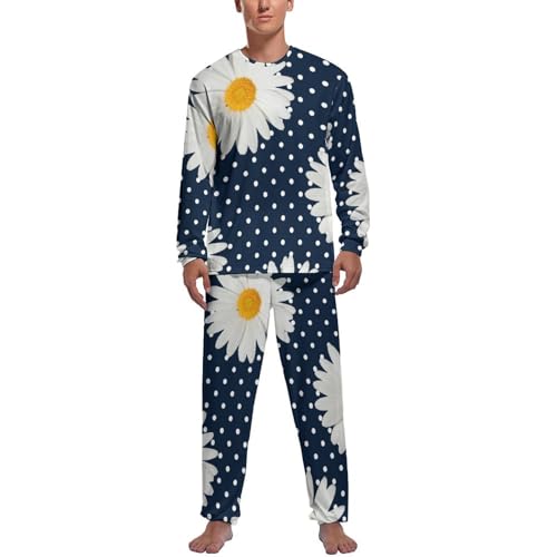 Pyjama homme ensemble complet contre le froid nocturne Dots Daisy doux