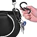 Locking Carabiner Clip, Vonpri 3 Inch D Ring Clips Spring Snap Key Chain Hook Screw Gate Aluminum Carabiners for Outdoor Travel Camping Fishing Hiking Backpack (Black 8pcs)