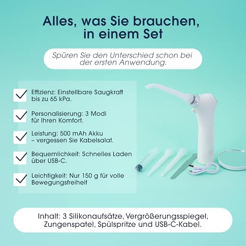 ZENT Tonsillenstein Entferner elektrisch mit LED-Licht und 3 Saugstufen